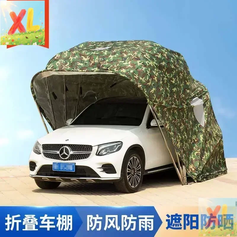Automatische Autokleidung für den Haushalt, zusammenklappbar, für den Außenbereich, Sonnenschutz, mobile Garage, einziehbarer Sonnenschutz, Parkschuppen Image