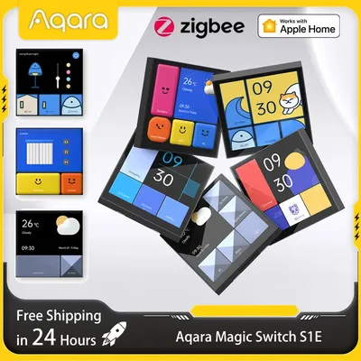 Aqara Magic Switch S1E Smart Home Touch Control Scene Panel Touch Panel Voice Control Remote Switch For Aqara Apple Homekit