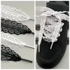 Heißer Verkauf Spitze Schnürsenkel für Frauen Casual Schuhe 2,9 CM Breite Flache Schnürsenkel für Turnschuhe Schwarz Weiß Schnürsenkel Accessorices