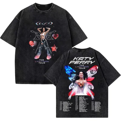 KP Cotton T-Shirt Summer Katy Perry The Lifetime Tour 2025 Shirt for Girls