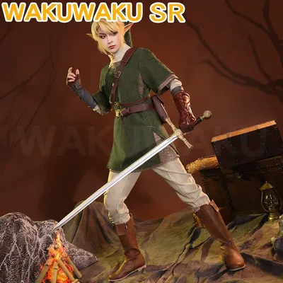 IN STOCK Linkk Cosplay Game Cosplay 【Size S-3XL】WakuWaku-SR Costume Stone Props Linkk Cosplay Plus Size