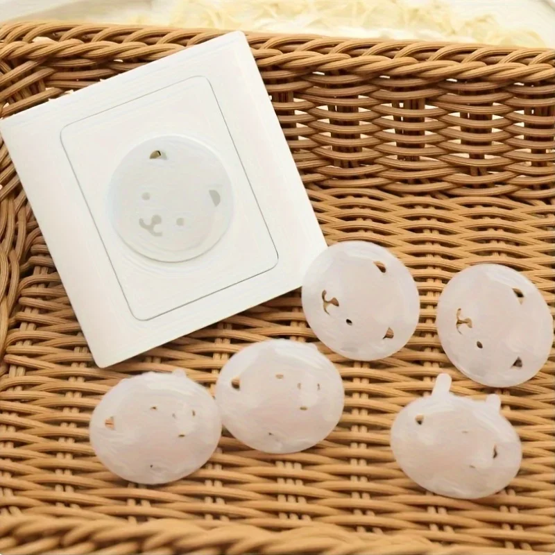 10 stücke Bär EU Steckdose Steckdose Baby Kinder Kind Sicherheit Schutz Schutz Anti Elektrische Schock Stecker Schutz Abdeckung Image