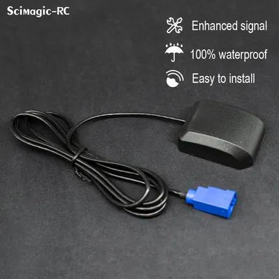 1/2/3/5/10/20pcs Universal Vehicle GPS Receiver with Fakra C Blue Connector Active Navigation GPS Antenna