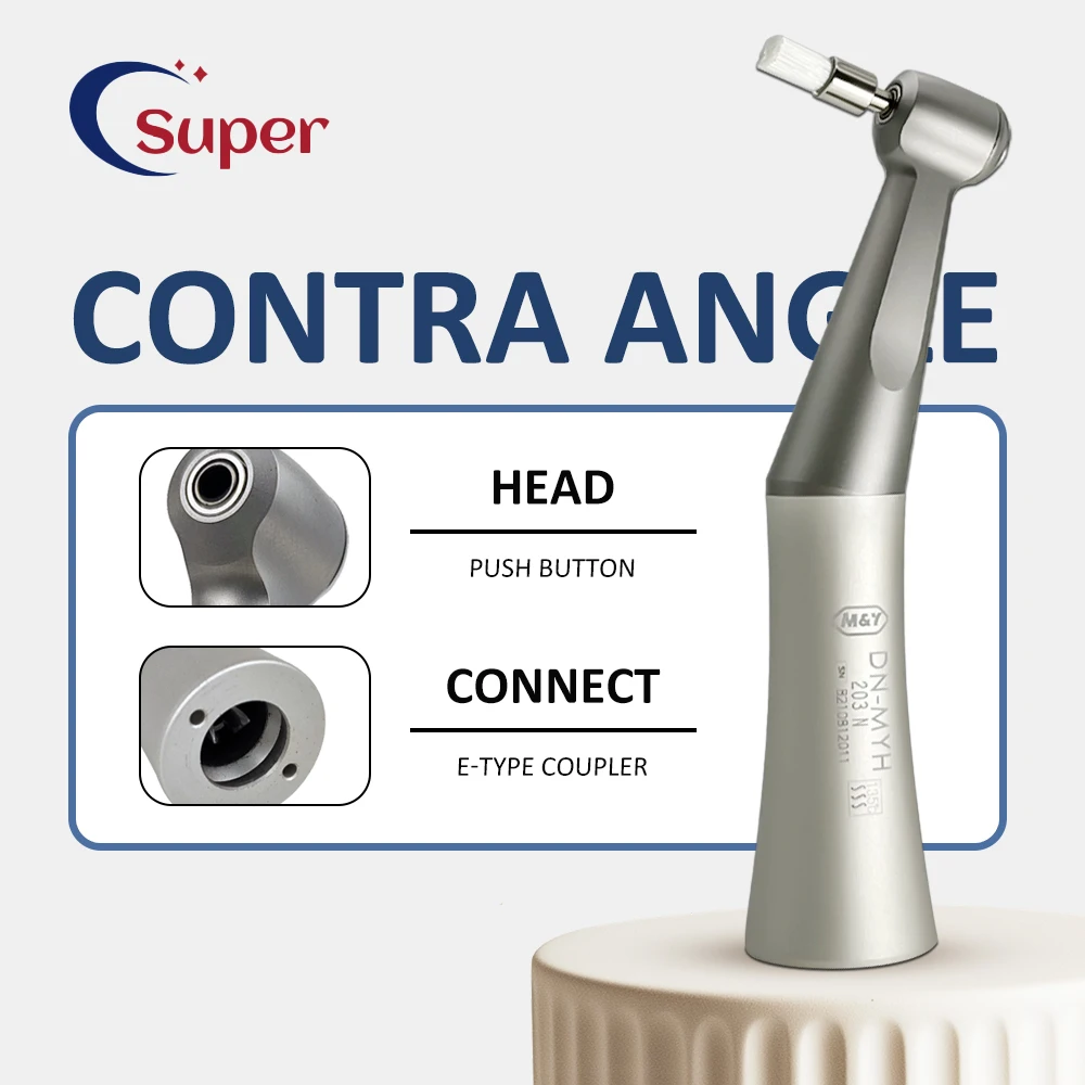 Dental-Winkelstück im FX-Stil mit niedriger Geschwindigkeit, 20.000 U/min, Druckknopf, 1:1-Gangverhältnis mit Direktantrieb, für CA-Bohrer, ø2,35 mm Image