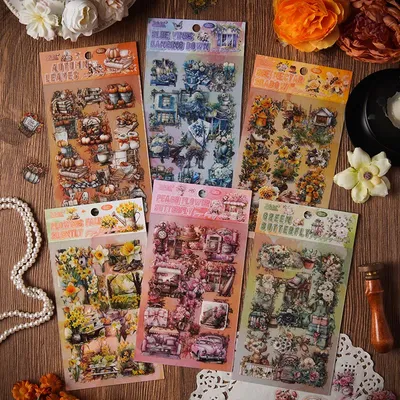 4pcs/lot Kawaii Stationery Stickers Yueya Qingfeng Decorative Mobile Stickers Scrapbooking Craft Stickers