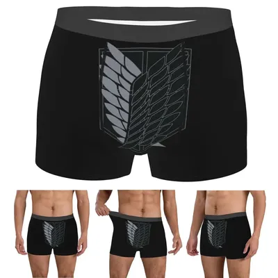 Boxer Underpants Shorts Attack On Titan Panties Men Ventilate Underwear for Homme Man Boyfriend Gift