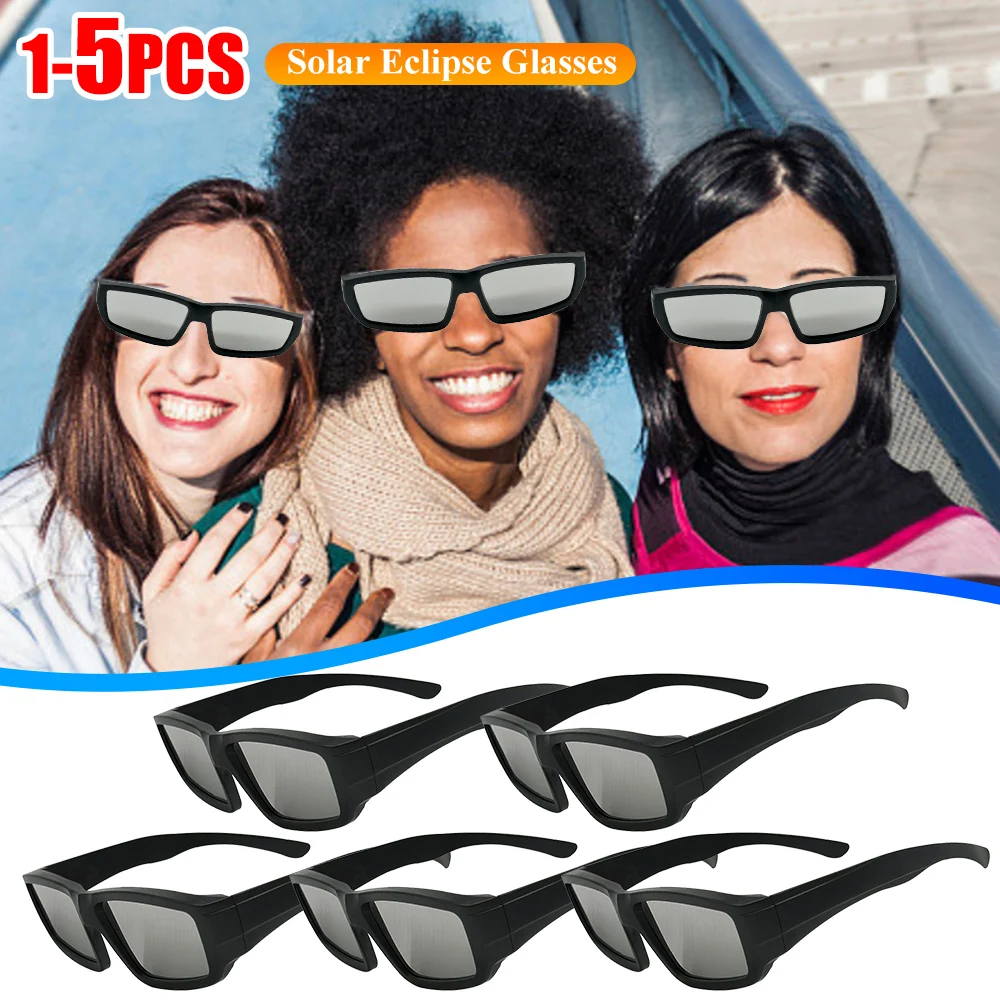 1-5PCS Solar Eclipse Gläser Safe Shades Sonnensicht Gläser Augenschutz UVBeständig Solar Eclipse Sonnenbeobachtung Sonnenbrille Image
