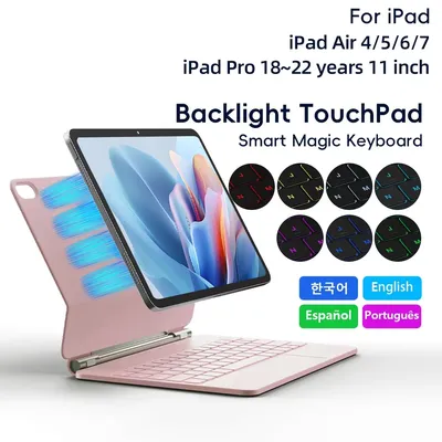 Magic Keyboard for iPad Air 4 Air 5 Air 6 Air 7 11 inch case for iPad Pro 11 inch 2018-2022 Generation Cover Smart Cover
