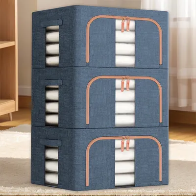 3PCS Large Capacity Clothes Storage Bag Foldable Blanket Storage Bags Storage Containers for Organizing Bedroom Closet Clothing