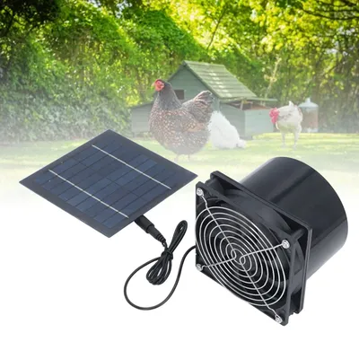 Solar Powered Exhaust Vent Fan Professional Efficient Energy Saving Solar Powered Duct Fan for Outside Attic Dog House Shed
