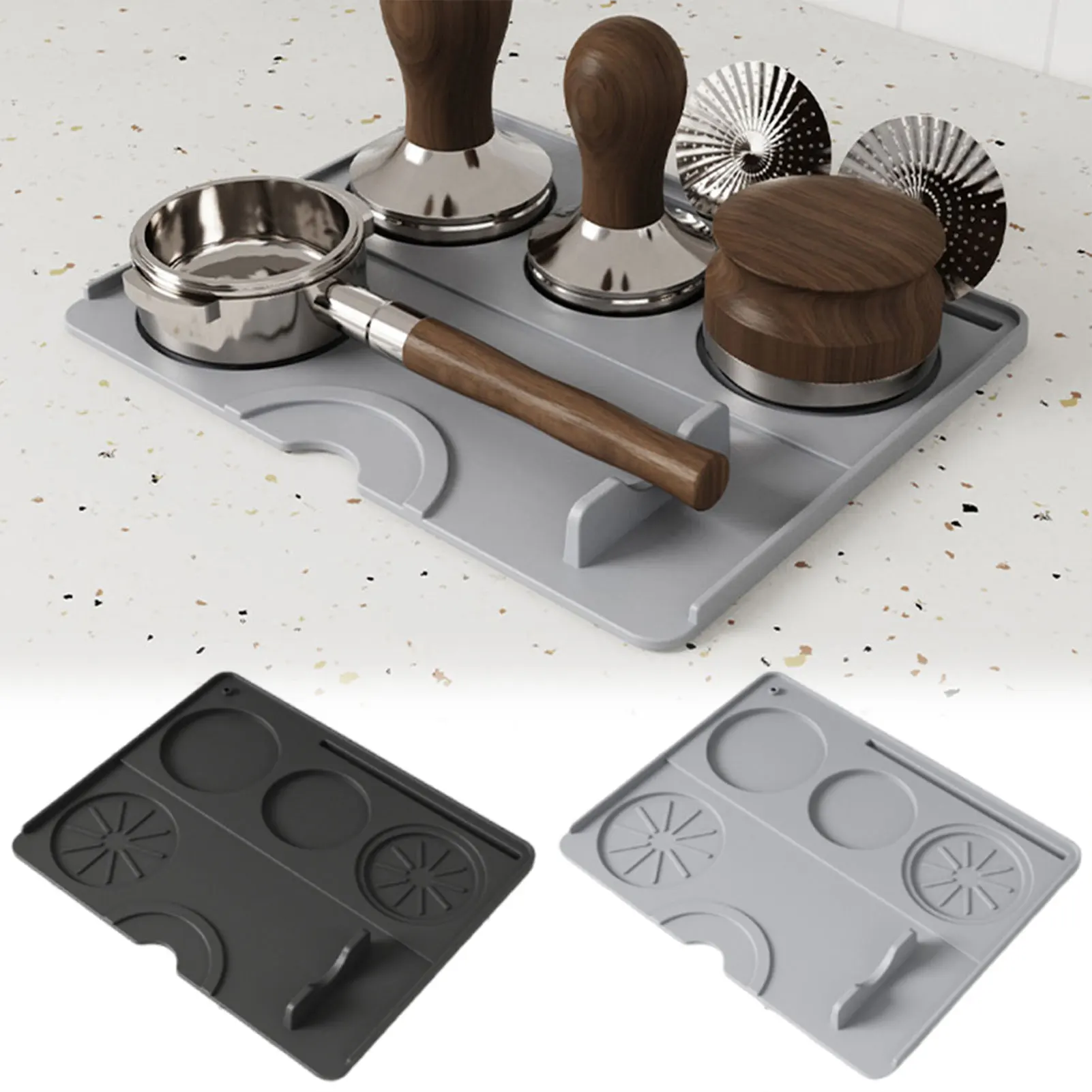 Kaffeemaschine Silikonmattenschale, Nicht-Schlupfhalter-Pad, Kaffee-Taschen, Anti-Schlupf-Kaffeematte Home Kaffeezubehör Image