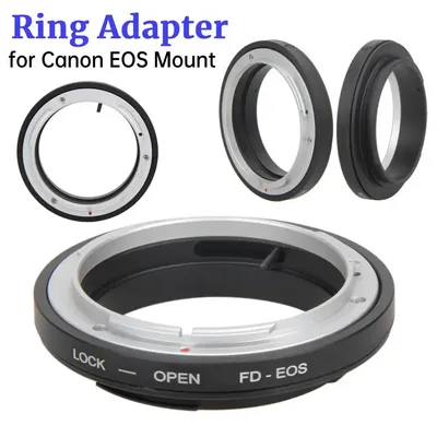 FD-auf-EF-Objektivadapter für Canon EOS DSLR-Kameras, manuelle Steuerung, hochwertige Aluminiumstruktur