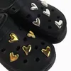 10/20PCS Schuh Charms Set Gold Silber Galvani Herzförmige Design Schuh Decora Schnalle für Sandalen Clogs DIY Zubehör Geschenk