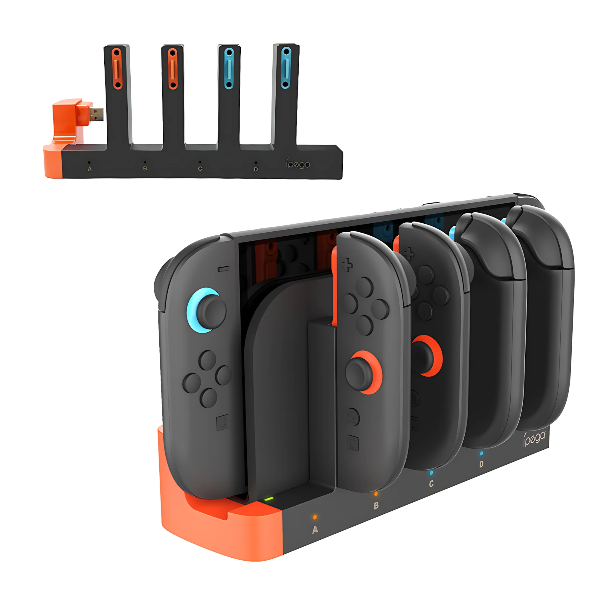 4-in-1-Ladestation für Switch 2 Joy-Con – PG-SW2185, lädt linke und rechte Controller, Mini-Controller-Ladestation Image