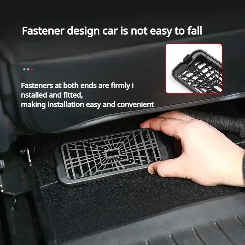 Für Tesla Modell 3 Highland 2025, unter dem Sitz, Luftauslassabdeckung, karierte Version, Schutzhülle, Staubschutz, Autozubehör Image