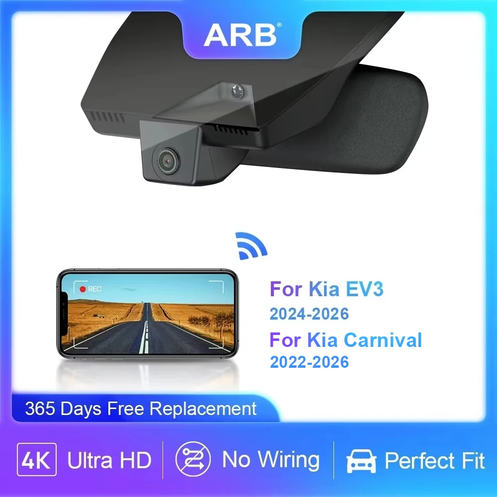 4K Black Box für Kia EV3 2024 2025 2026 LHD RHD, für Kia Carnival 2022-2026, ARB Dash Kamera WIFI APP Steuerung für Kia Image
