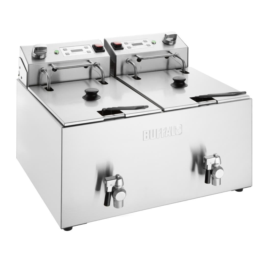 Buffalo Doppelfritteuse mit Timer 2x8Ltr Image