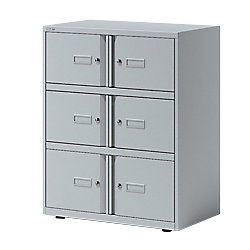 Bisley Essentials Lodge Stahl Aktenschrank 6 Schübe Abschließbar 800 x 470 x 1.000 mm Hellgrau