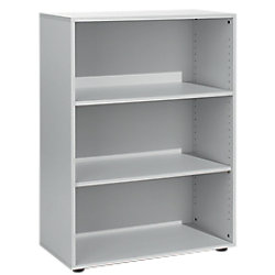 Geramoebel Speed Office Melaminharzbeschichtete Spanplatte Regal 2 Fachböden 800 x 420 x 1.104 mm Hellgrau