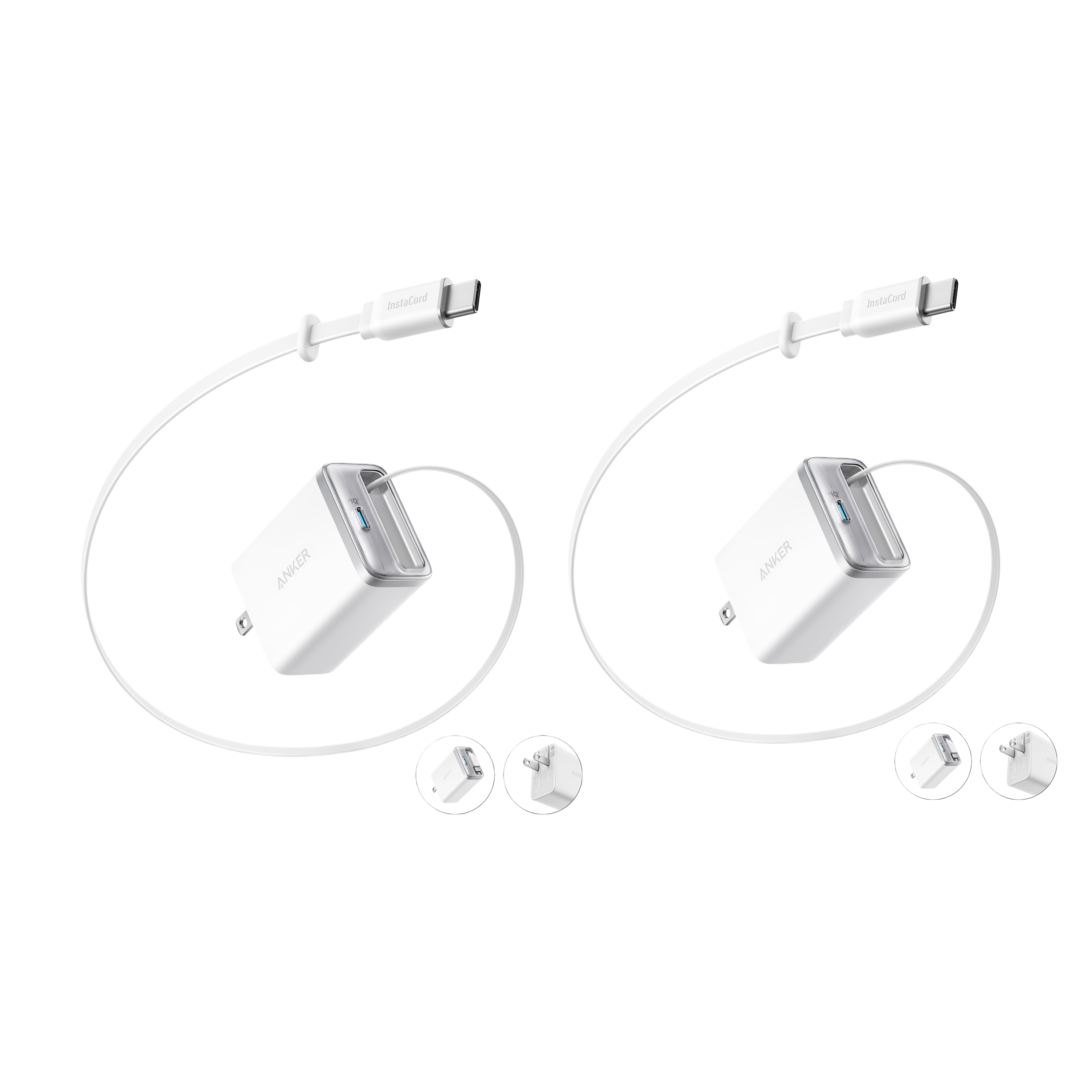 Anker Nano Charger (35W, Built-In Retractable USB-C Cable) â€”2- Pack