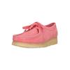 Mokassin CLARKS "Wallabee", Damen, Gr. 39, pink, casual, Schuhe, aus hochwertigem Veloursleder