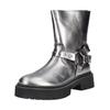 Stiefel STEVE MADDEN "STEVE MADDEN Stiefel Leder", Damen, Gr. 38, grau (gunmetal), Leder, casual, Schuhe