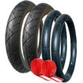PUSHCHAIR TYRE AND TUBE SET DOUBLE PUNCTURE PROTECTED SUITABLE FOR QUINNY BUZZ, URBAN DETOUR, OUT N ABOUT NIPPER, AND MANY OTHER MAKES AND MODELS