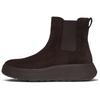 Plateaustiefelette FITFLOP "F-MODE", Damen, Gr. 37, braun (dunkelbraun), Veloursleder, elegant, Schuhe, Boots, Chunky Boot mit Plateausohle