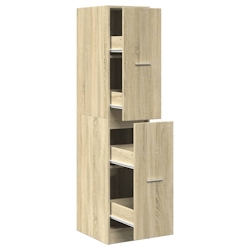 vidaXL Apothekerschrank Sonoma-Eiche 30x41x144,5 cm Holzwerkstoff Image