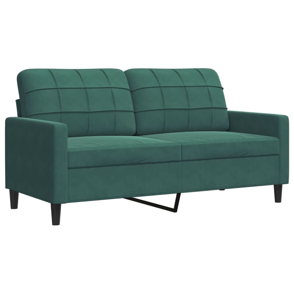 vidaXL 2-Sitzer-Sofa Dunkelgrün 140 cm Samt Image