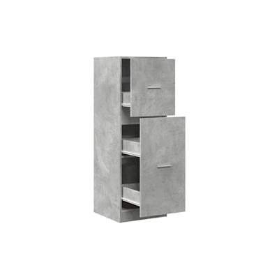 vidaXL Apothekerschrank Betongrau 40x41x118 cm Holzwerkstoff Image