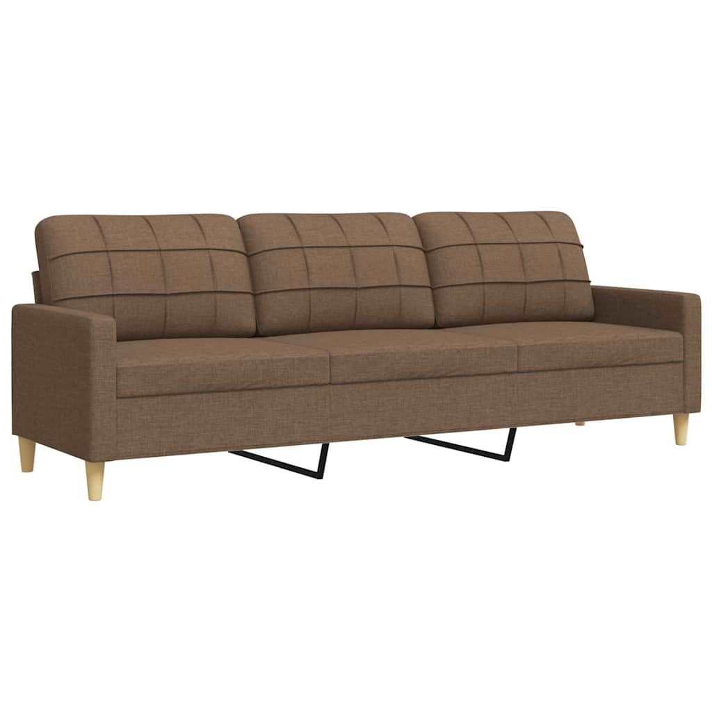 vidaXL 3-Sitzer-Sofa Braun 210 cm Stoff Image