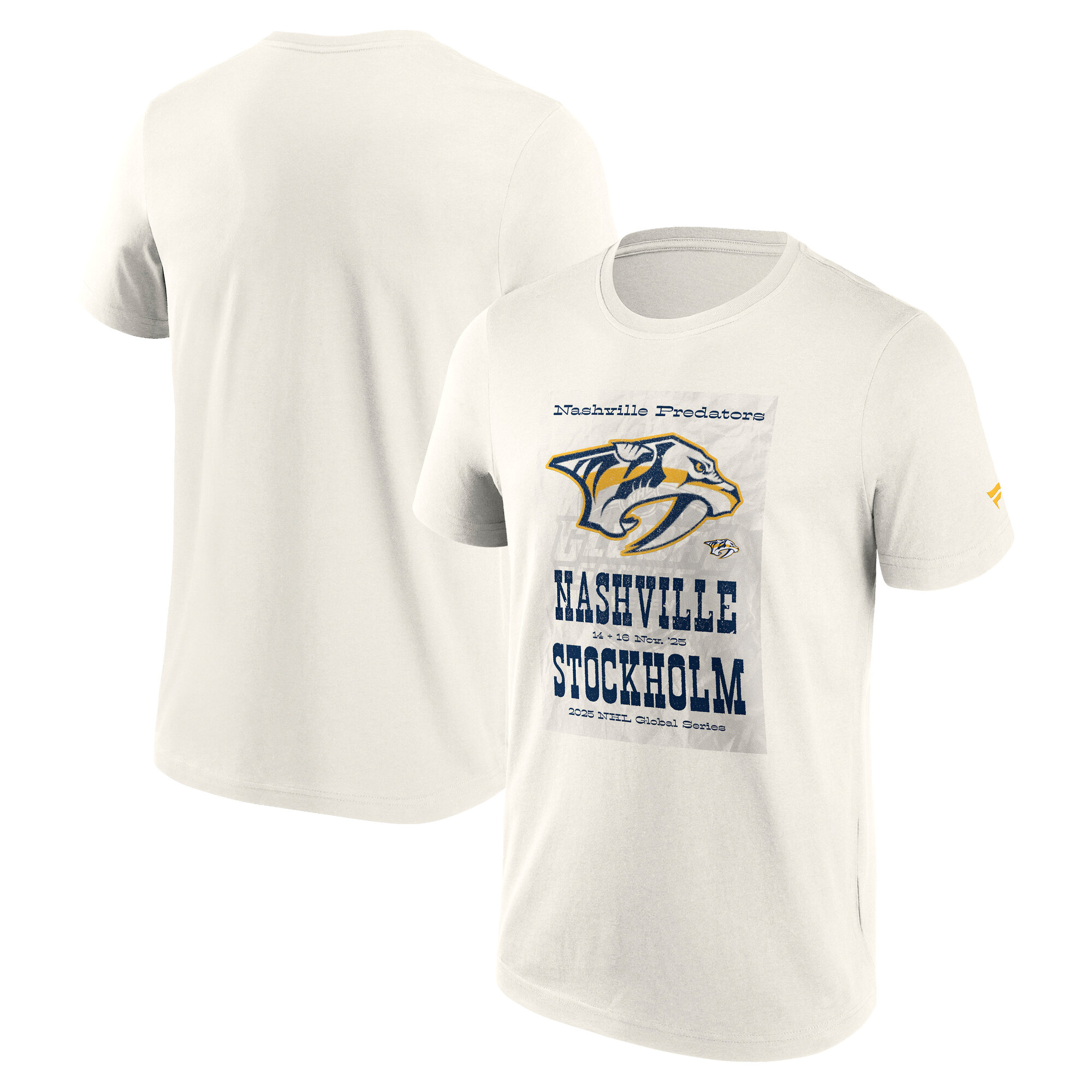 Nashville Predators Global Series 2025 Hometown To Stockholm T-Shirt - Herren Image