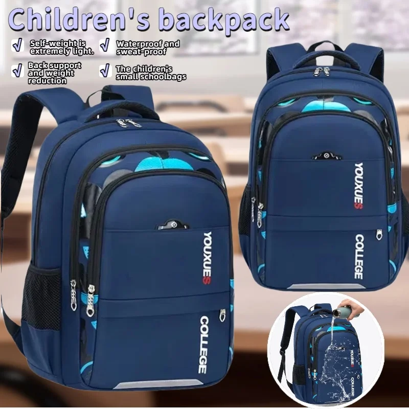 Sac à dos d'école pour enfants garçons grande capacité sac à dos adolescent imperméable et respirant école primaire à la mode durable