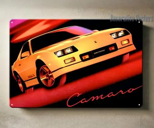 Camaro Iroc-Z Auto-Metallplakat – Sammelschild, 20,3 x 30,5 cm, Aluminium Image