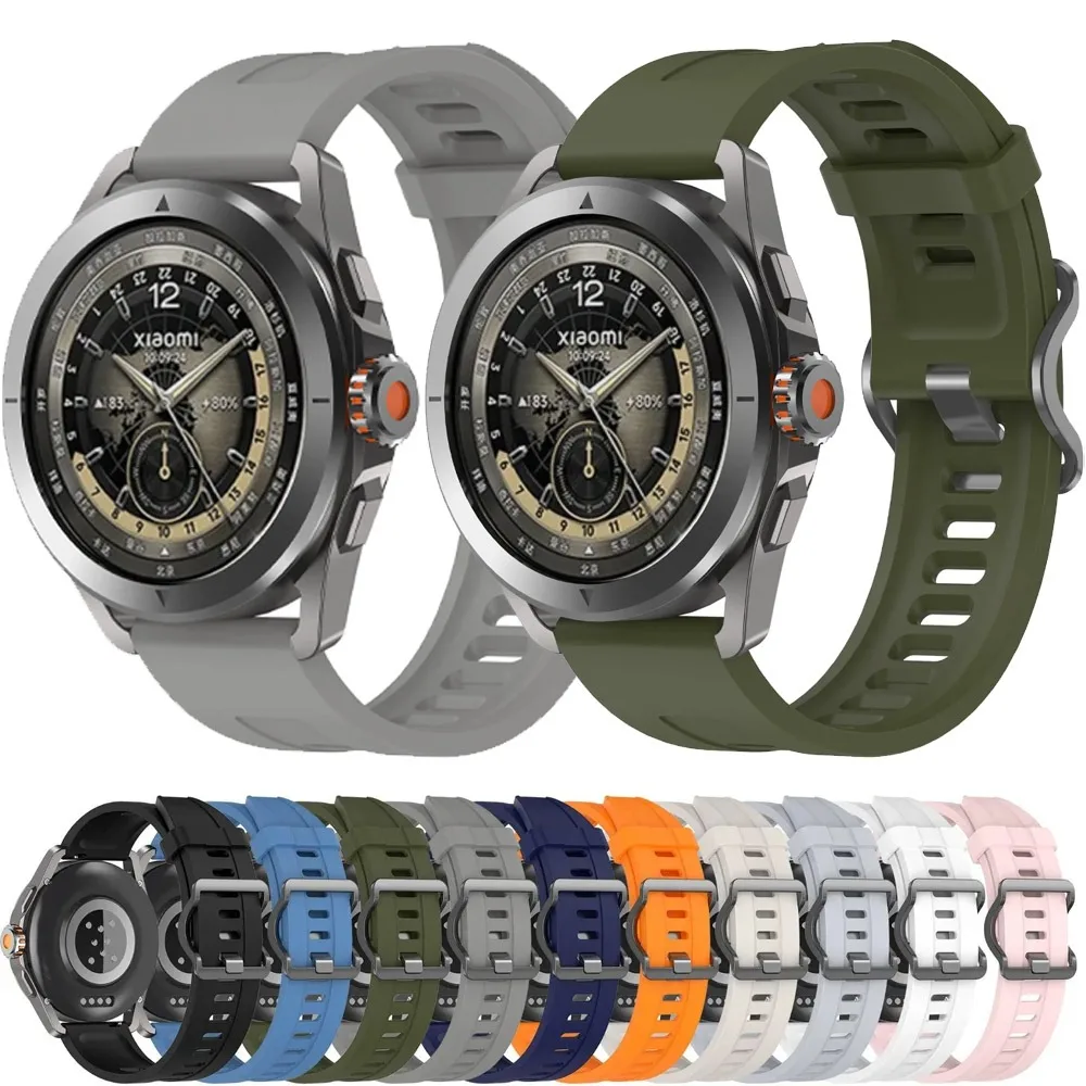 22 mm Sport-Silikonarmband für Xiaomi Watch S4 S3 S2 Color 2 Bequemes, atmungsaktives Armband für Huawei Watch GT5/4/3/2 Pro 46 mm Image
