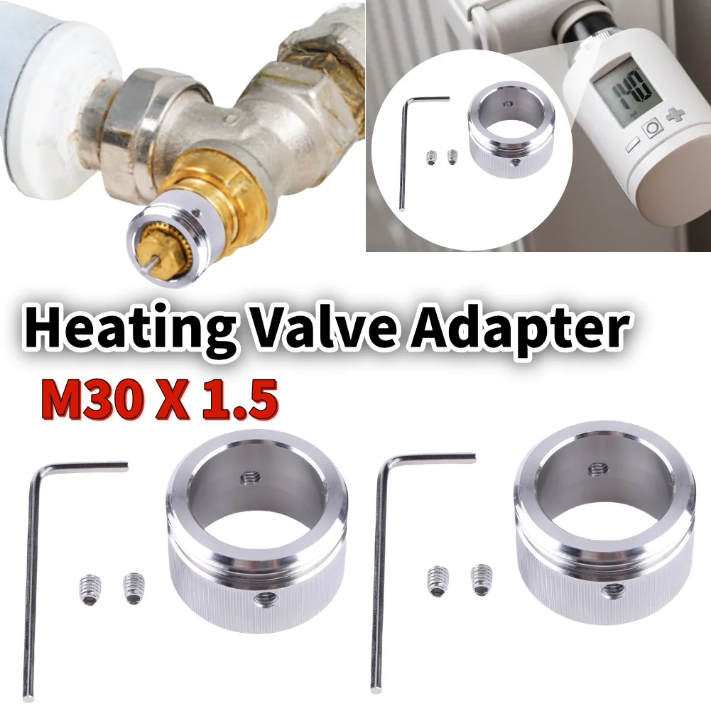 Heizkörperventil-Thermostatkopf mit Streifen M30 x 1,5 Heizkörper-Thermostat-Adapter, Heizkörperzubehör für Ra Rav Ravl Ventil Image