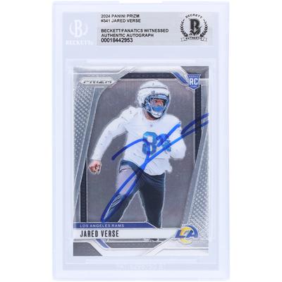 Jared Verse Los Angeles Rams signierte 2024 Panini Prizm #341 Beckett Fanatics bezeugte authentifizierte Rookie-Karte Image