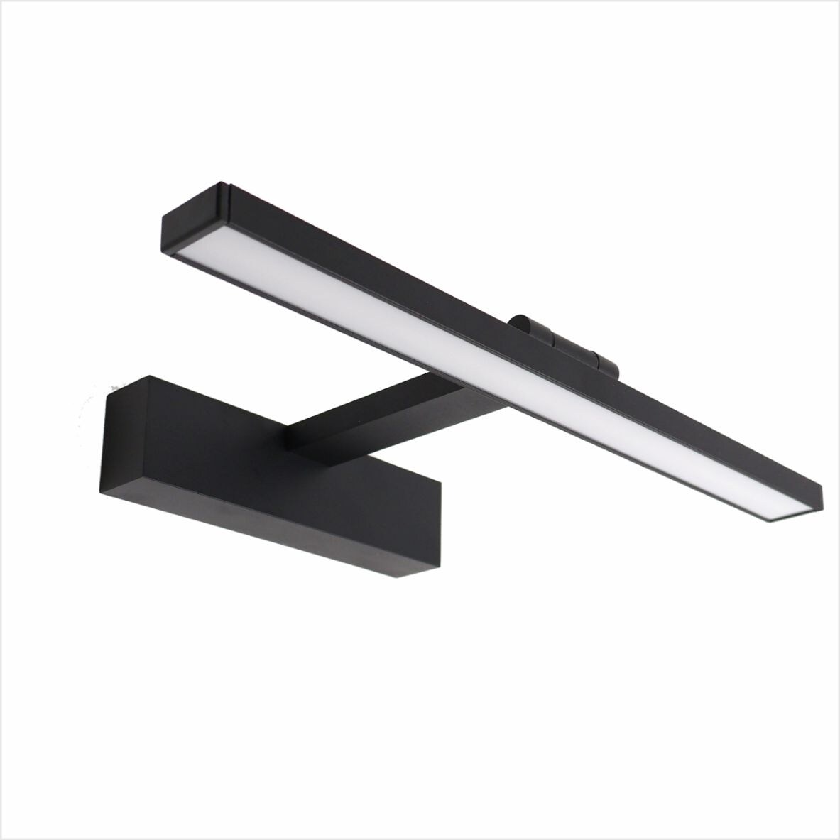 Papuq LED-Wandleuchte 40 cm, matt schwarz, 9 W warmweiß 3000 K, schwenkbar. Image