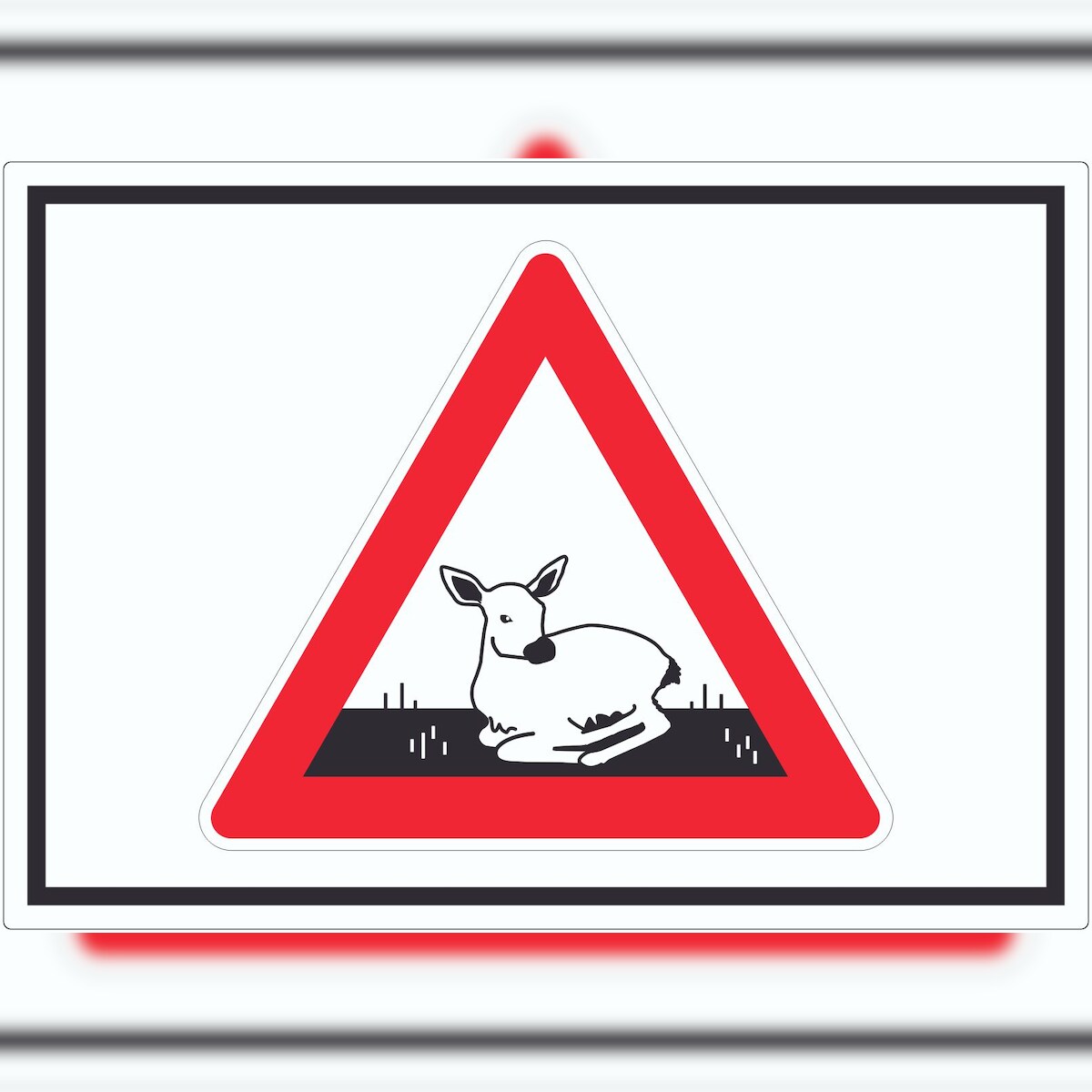 HB-Druck Achtung Setzzeit Symbol Aufkleber A9 (37x52mm) Image