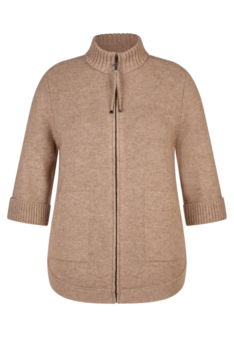 Rabe Strickjacke "Cozy" Gr. 40 in braun | 48% Wolle