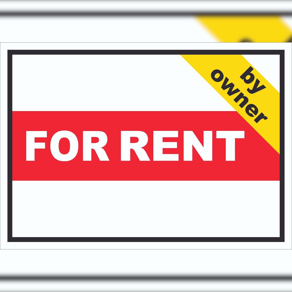 HB-Druck For Rent by owner Schild mit Text Verkaufsschild A4 Rückseite selbstklebend Image