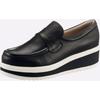 Slipper HEINE, Damen, Gr. 37, schwarz, Leder, Leder, modisch, Schuhe