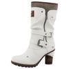 Winterstiefel MUSTANG SHOES "Palma", Damen, Gr. 36, Normalschaft, weiß, Lederimitat, Textil, modisch, Schuhe, Kurzstiefel, Winterstiefel mit wärmendem Textifutter
