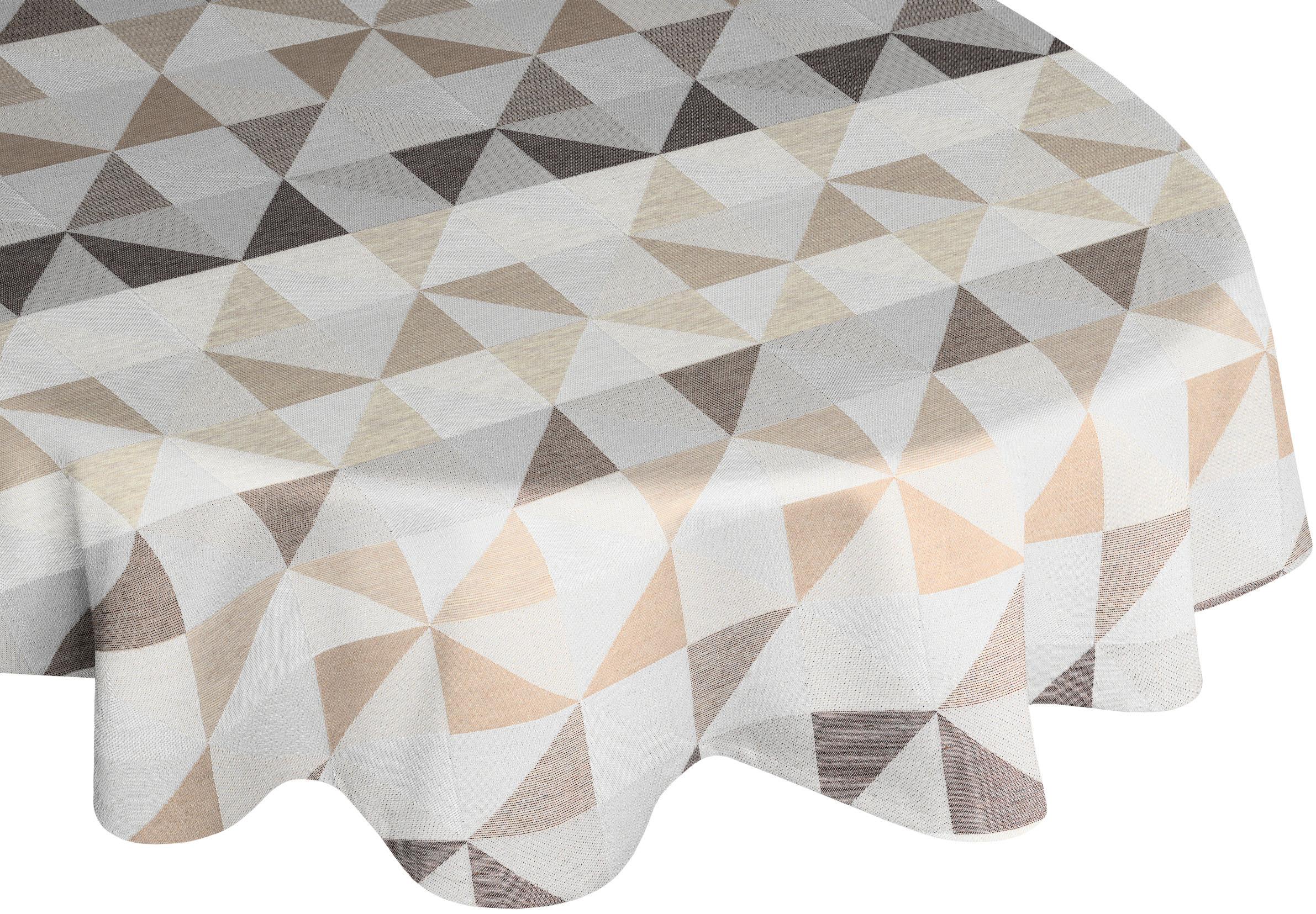 Tischdecke WIRTH "BERLARE" Gr. 1, braun, B:130cm L:190cm, Baumwolle, Polyester, Tischdecken Image