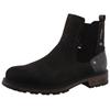 Chelseaboots MUSTANG SHOES "Marian", Herren, Gr. 45, grau (dunkelgrau), Lederimitat, Elastischer Einsatz, klassisch, Schuhe, Stiefelette, Boots mit Warmfutter