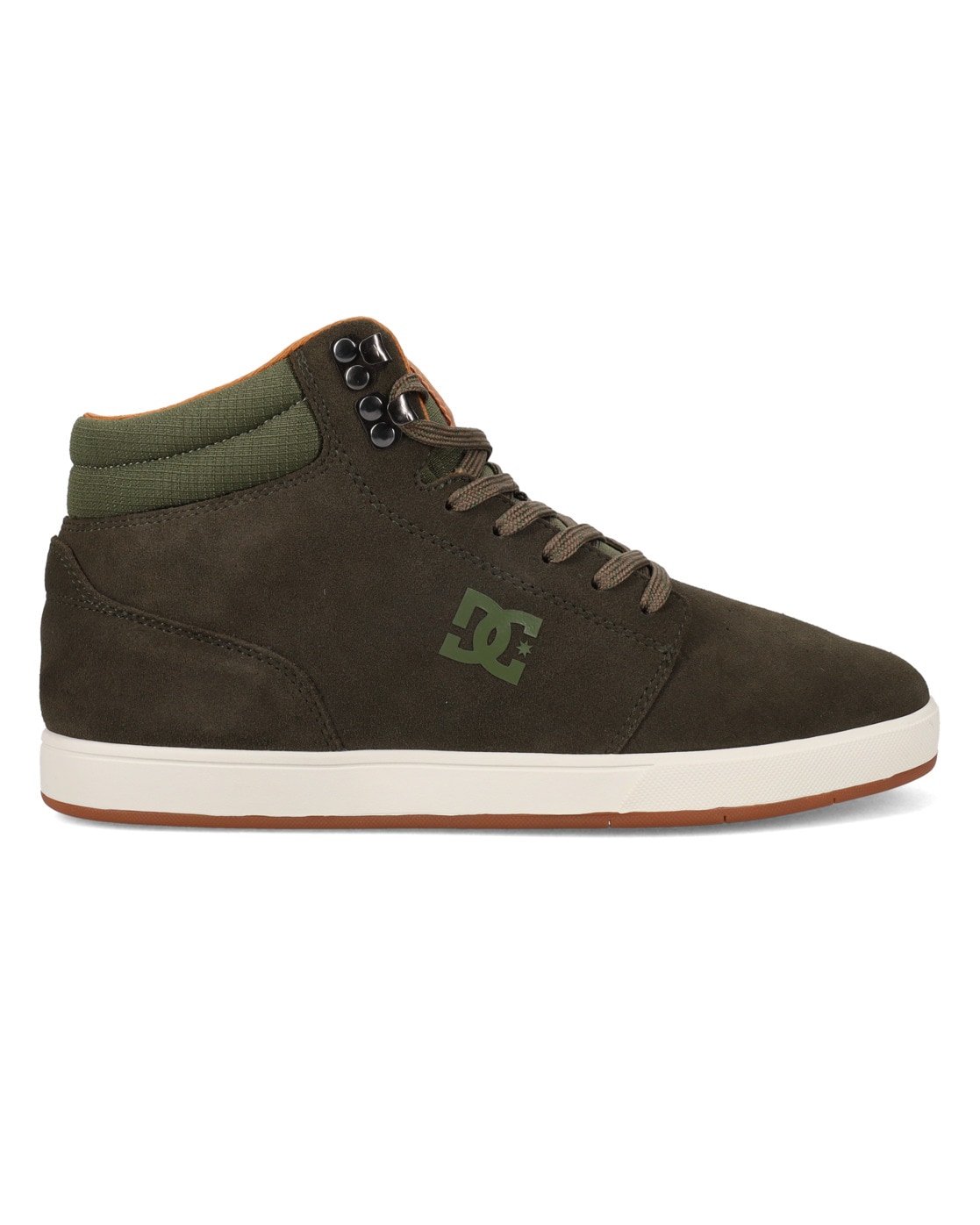 Winterboots DC SHOES "Crisis 2 Hi Wnt", Gr. 10 (43), weiß (olive, sanftes weiß), Obermaterial: Leder (Kuh) / Futter: Textil / Außensohle: Gummi, Schuhe