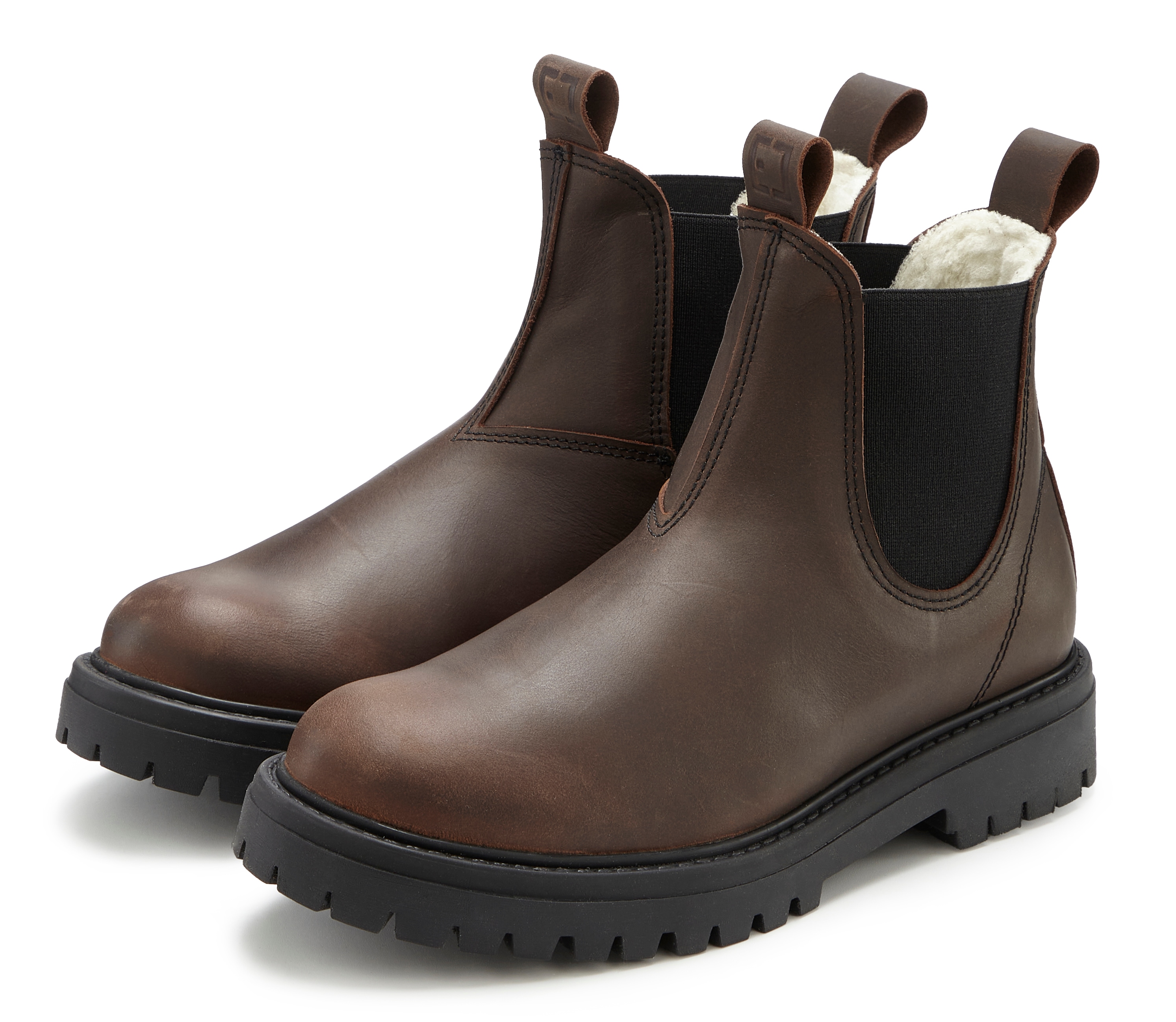 Stiefelette ELBSAND, Damen, Gr. 41, braun (dunkelbraun), Obermaterial: 100% Rindsleder. Futter: 100% Textilmaterial. Decksohle: 100% Textilmaterial. Laufsohle: 100% Synthetik, unifarben, Schuhe, aus Leder im klassischen Chelsea-Look, Stiefel, Boots,...