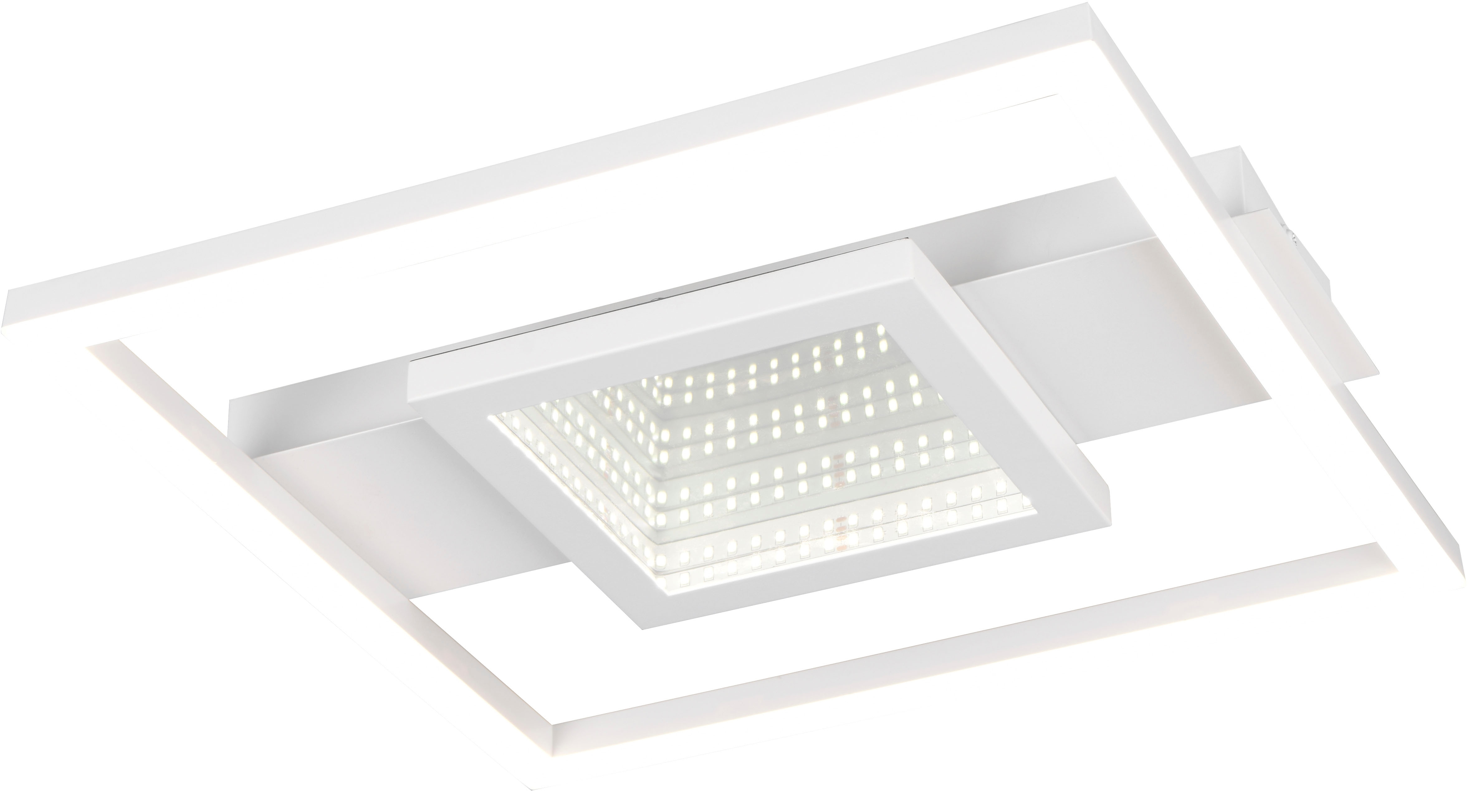 REALITY LEUCHTEN LED Deckenleuchte "WHEELER, LED Deckenlampe 16W 2000 Lumen 4000K kaltweißes Licht", weiß matt, 1, H: 4,7cm, 1 Stk., Leuchten, Lichteffekte mit Spiegelfolie, 35 x 33 cm, Wand- oder Deckenleuchte Image