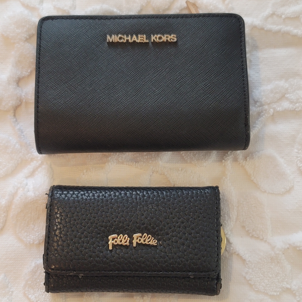 Michael Kors Accessories | Bundle, Mk Compact Wallet, And Key Holder | Color: Black | Size: Os